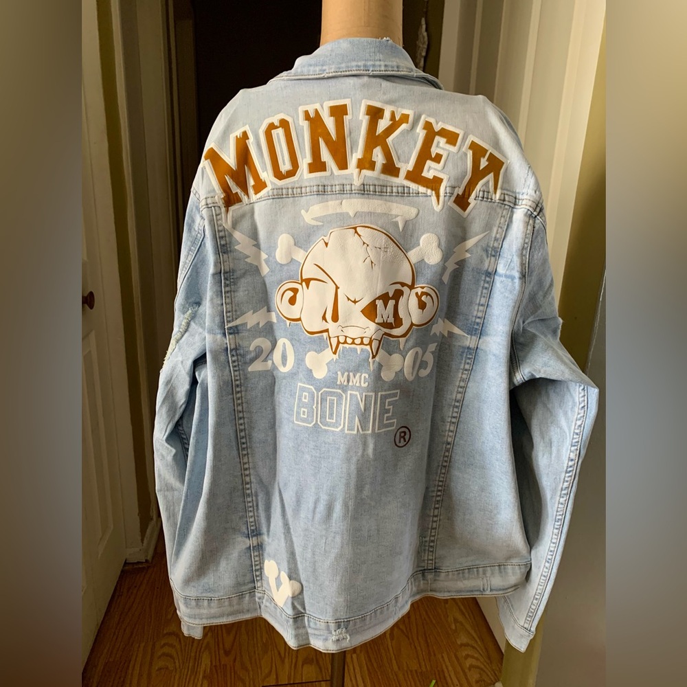 Monkey Bone 2005 MMC Monkey Money Jean Jacket Mens New!